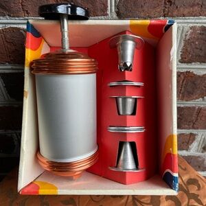 Vintage Mirro Aluminum Cookie and Pastry Press with Tips and Die-Cut Disks